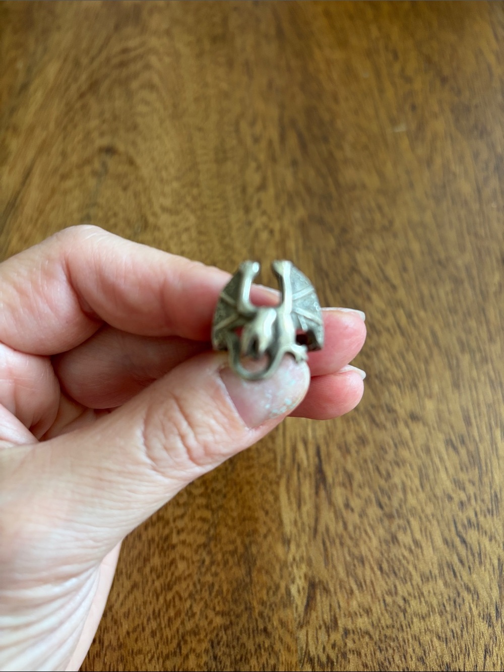 Silver Dragon Claw Reptile gargoyle ring